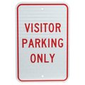 National Marker Co Visitor Parking Only, Aluminum Sign, .08mm Thick TM7J